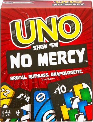 UNO SHOW 'EM NO MERCY. JUEGO DE CARTAS