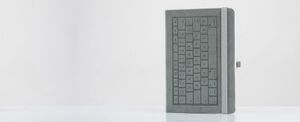 CUADERNO TECLADO GRIS A5 TAPA BLANDA PAPEL PUNTEADO