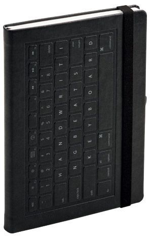 CUADERNO TECLADO NEGRO A5 TAPA DURA PAPEL PUNTEADO