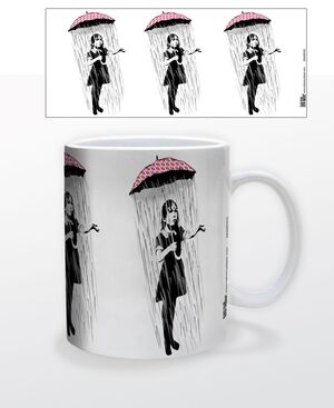 TAZA BANKSY PARAGUAS