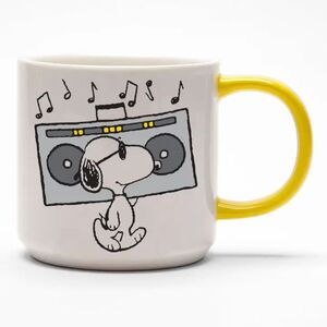 TAZA SNOOPY MUSIC IS LIFE AMARILLA