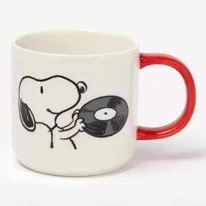 TAZA SNOOPY VYNIL MUSIC IS LIFE