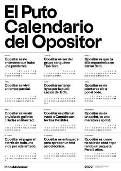 PUTO CALENDARIO DEL OPOSITOR 2022, EL