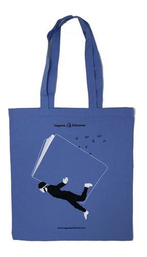 BOLSA VEGUETA LOS LIBROS NOS DAN ALAS AZUL