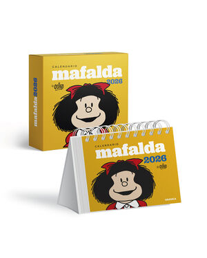 CALENDARIO 2026 MAFALDA ESCRITORIO AMARILLO (CON CAJA)