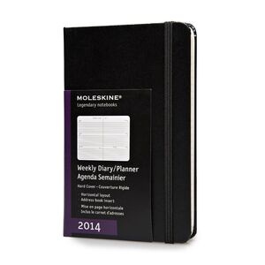 2014 WEEKLY DIARY HORIZONTAL -P- BLACK