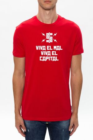 CAMISETA ROJA «VIVA EL MAL VIVA EL CAPITAL»