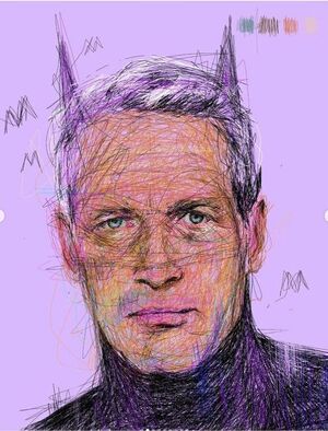 PRINT JAVITXUELA PAUL NEWMAN BATMAN