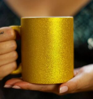 TAZA SAOKO PAPI SAOKO (DORADO PURPURINA)