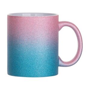 TAZA LA VERDADERA BICHOTA (AZUL-ROSA PURPURINA)