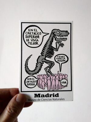 POSTAL MADRID MUSEO DE CIENCIAS NATURALES IVÁN SOLBES