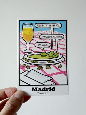 POSTAL MADRID LAS TERRAZAS IVÁN SOLBES