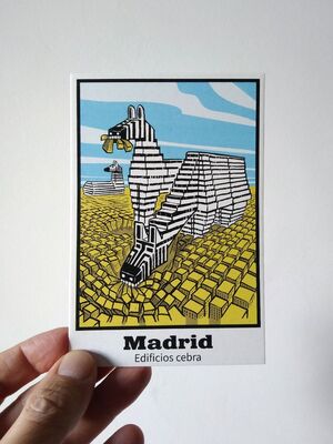 POSTAL MADRID EDIFICIOS CEBRA IVÁN SOLBES