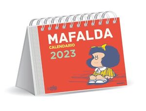 CALENDARIO 2023 MAFALDA ESCRITORIO ROJO